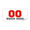 Sports Number Rectangle Name Label