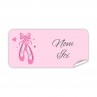 Ballet Shoes Rectangle Name Label