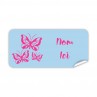 Butterflies Rectangle Name Label