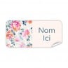 Flowers Rectangle Name Label