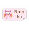 Owl Rectangle Name Label