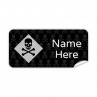 Skulls Rectangle Name Label
