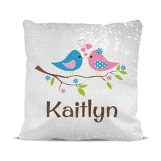 Two Birds Magic Sequin Cushion Cover